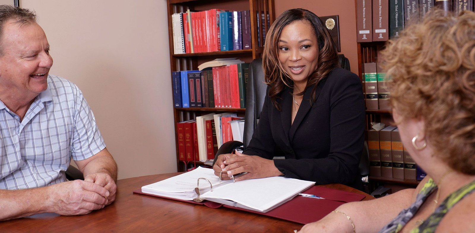 Samantha Parchment consulting with clients